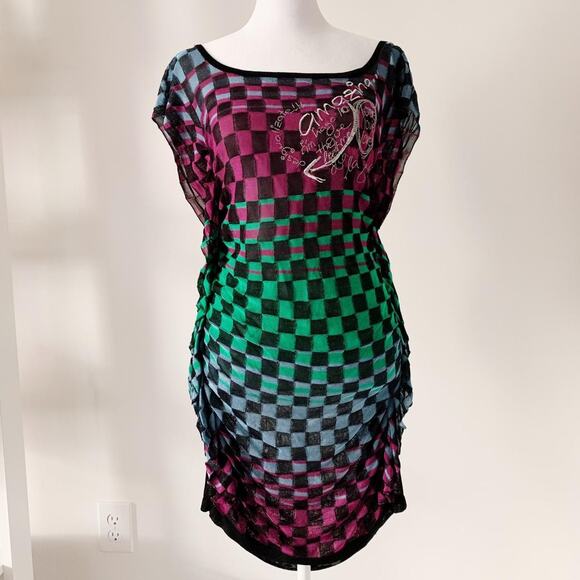 Desigual Dresses & Skirts - Y2K Desigual Checkered Dress S NWT
